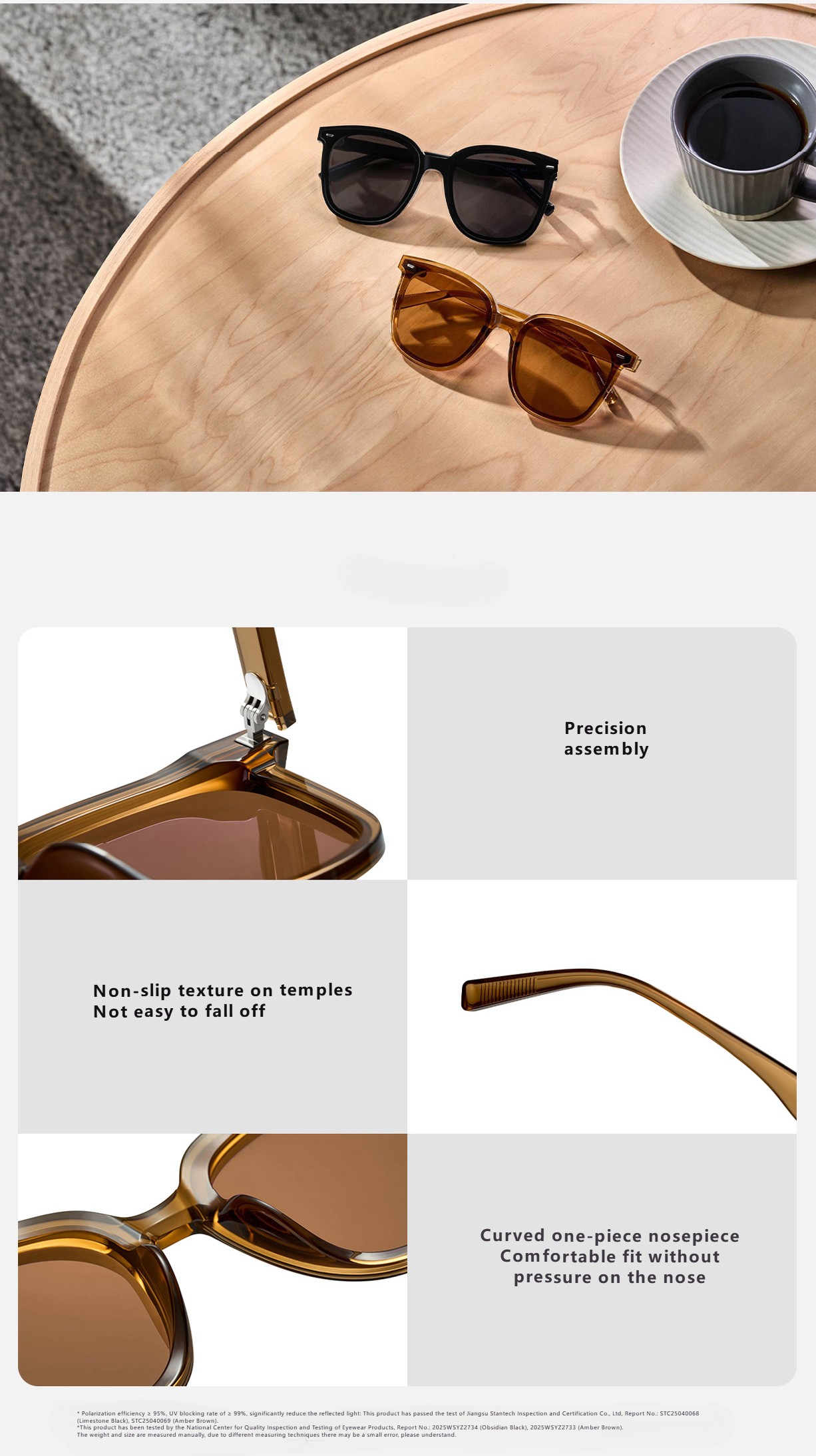 Mija Square FramePolarized Sunglasses