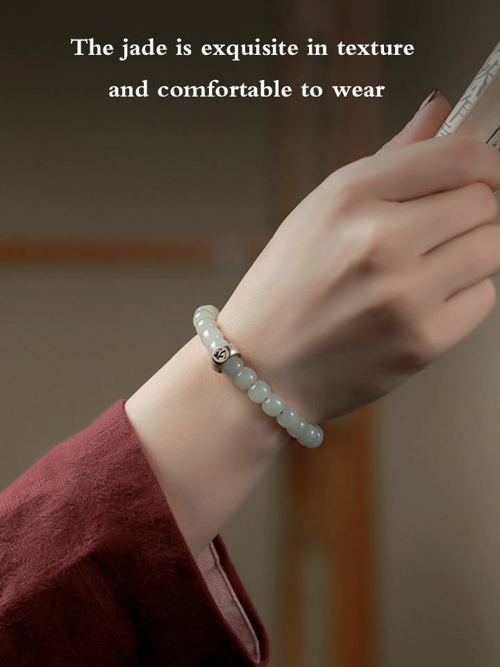 Hetian jade S925 silver twelve zodiac animal bracelet/bracelet