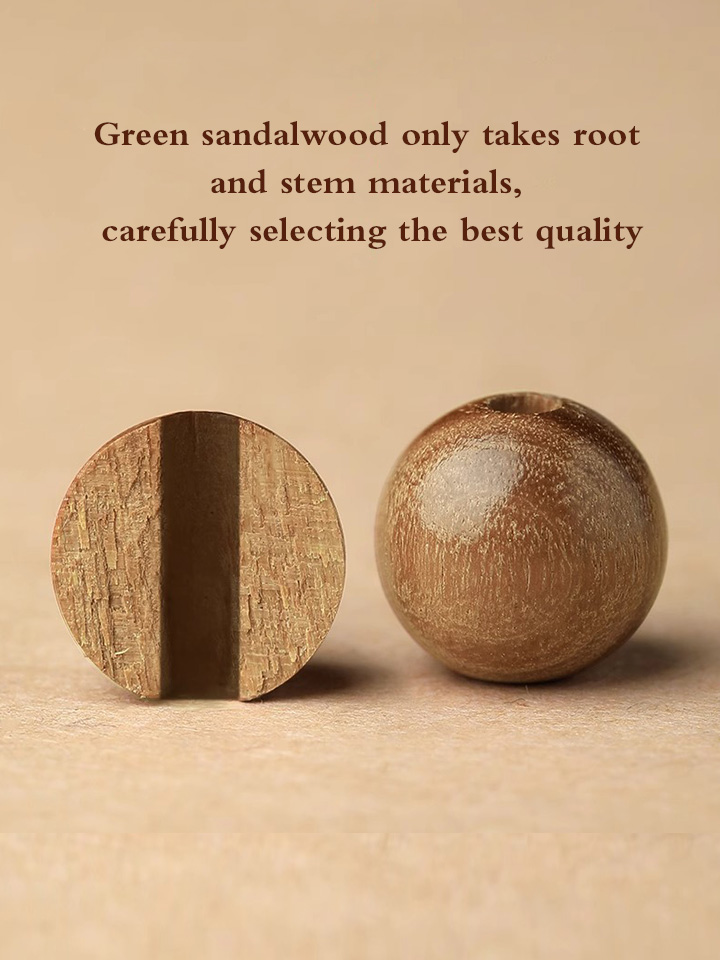 Green Sandalwood Bracelet/Wooden Bracelet Meditation Beads