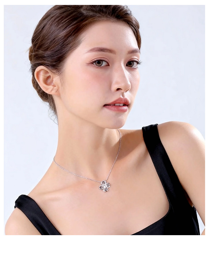 Sterling Silver 50-Point Moissanite Necklace