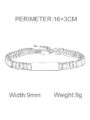 9mm Zircon-Set Bracelet Laser Engraving Available For Customization