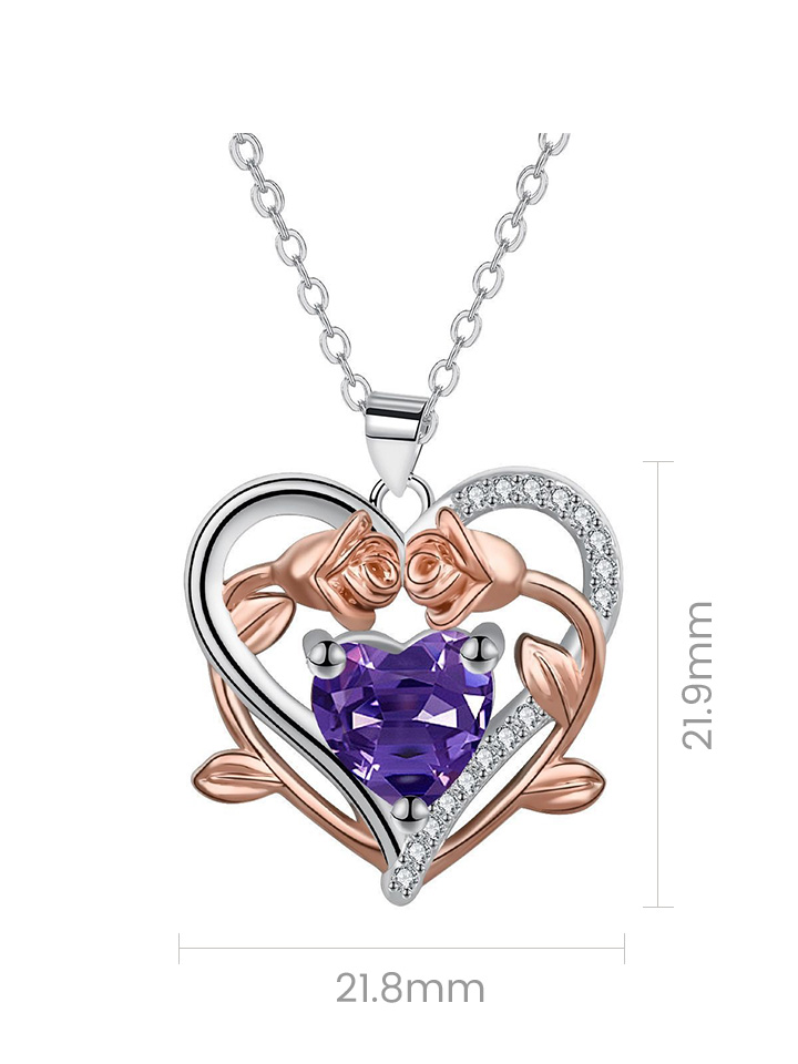 Heart-Shaped Rose Necklace