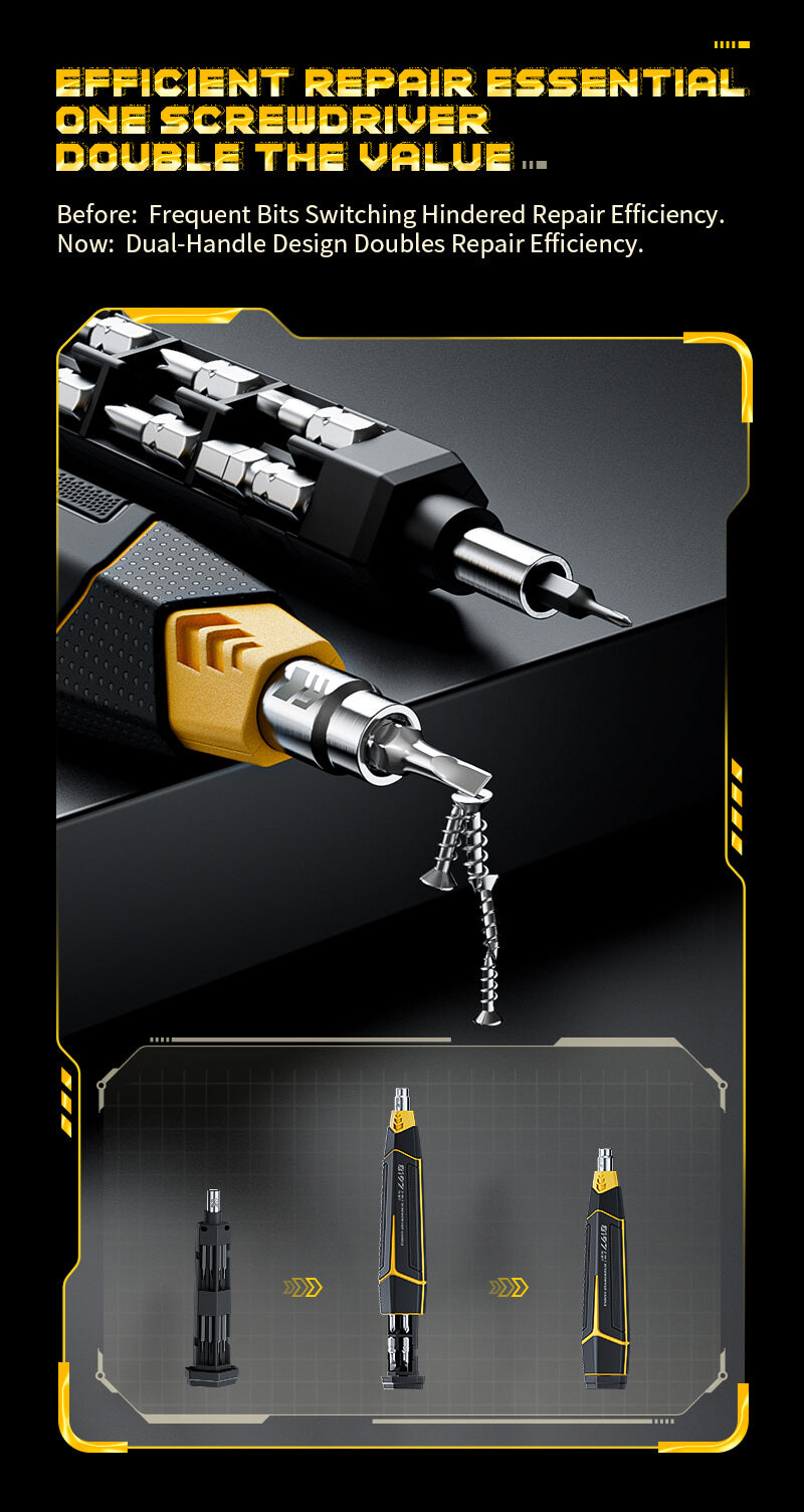 Hanboost 16 In 1 Manual Magnetic Precision Screwdriver Set with 14 Buits