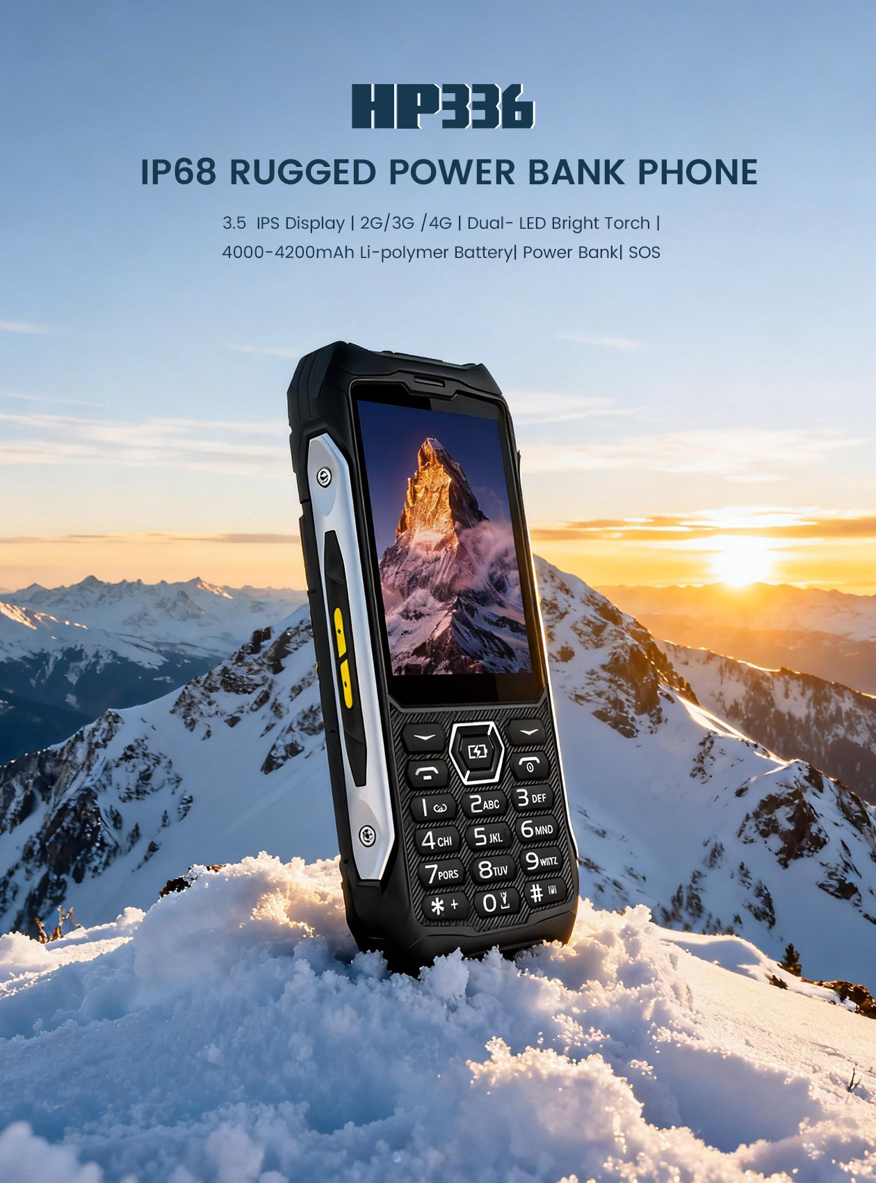 HP336 48MB+128MB 4000mAh 3.5inch Rugged phone