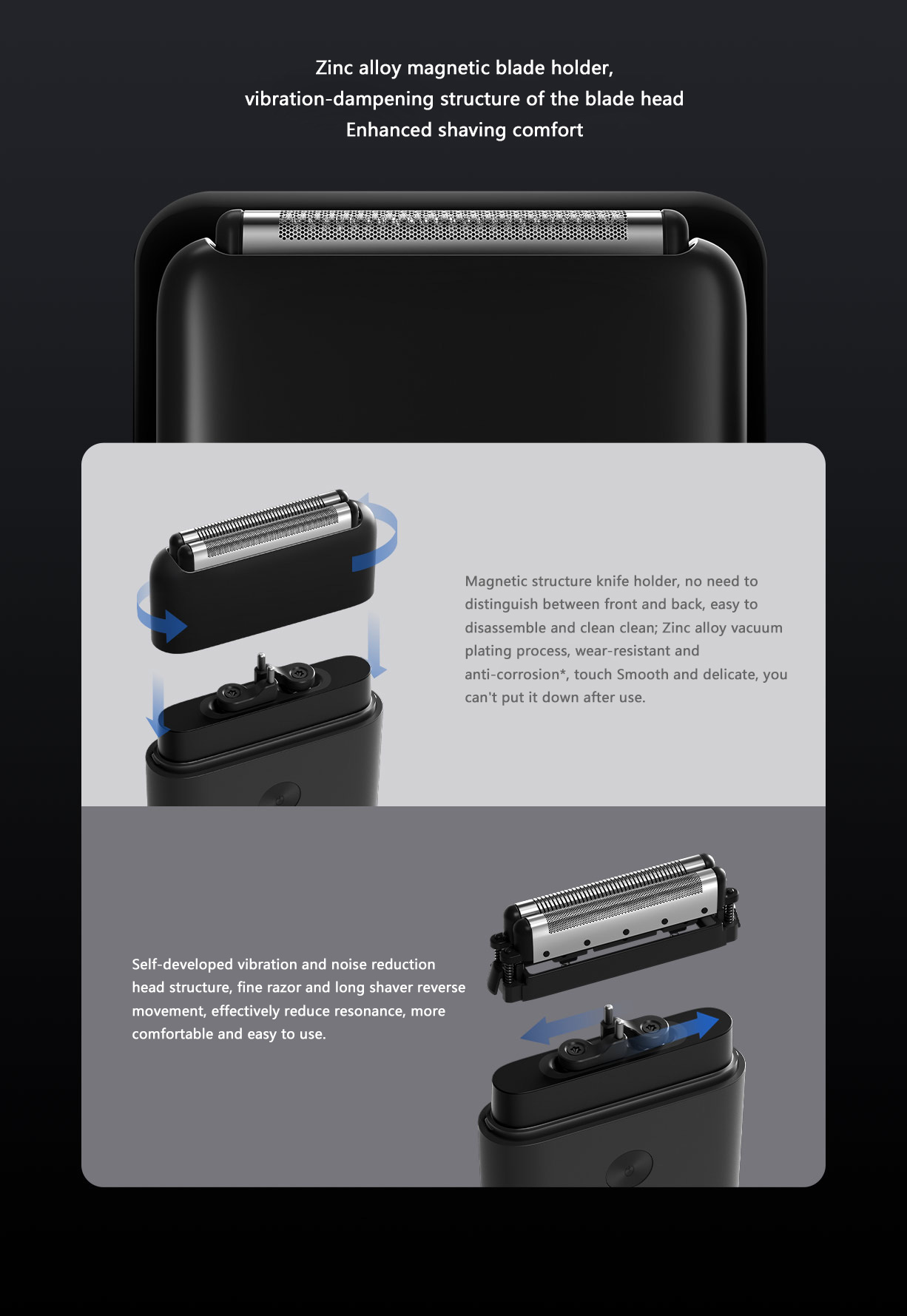 Mijia Electric Shaver  Reciprocating Dual Blades