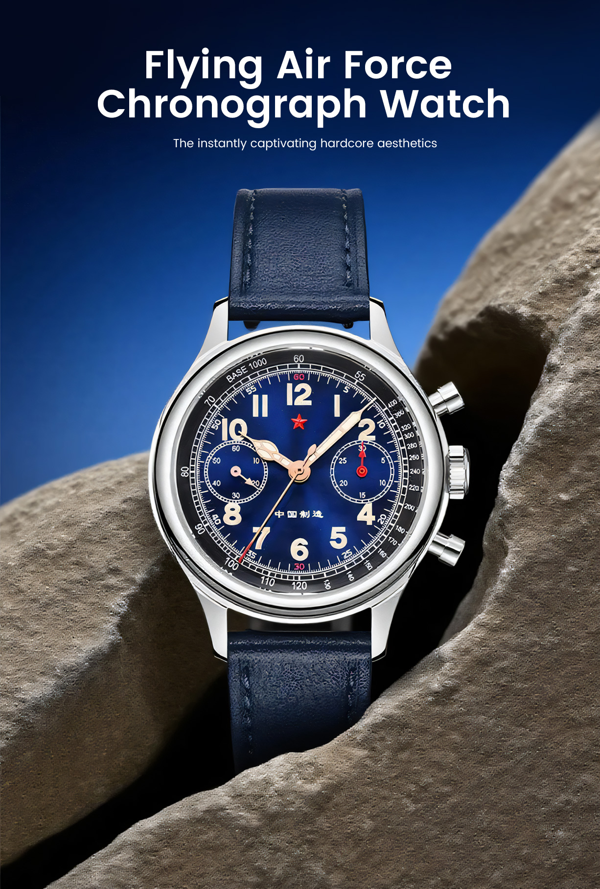 38 mm Seagull 1963 Original ST1901 Movement Chronograph Mechanical Wristwatchs