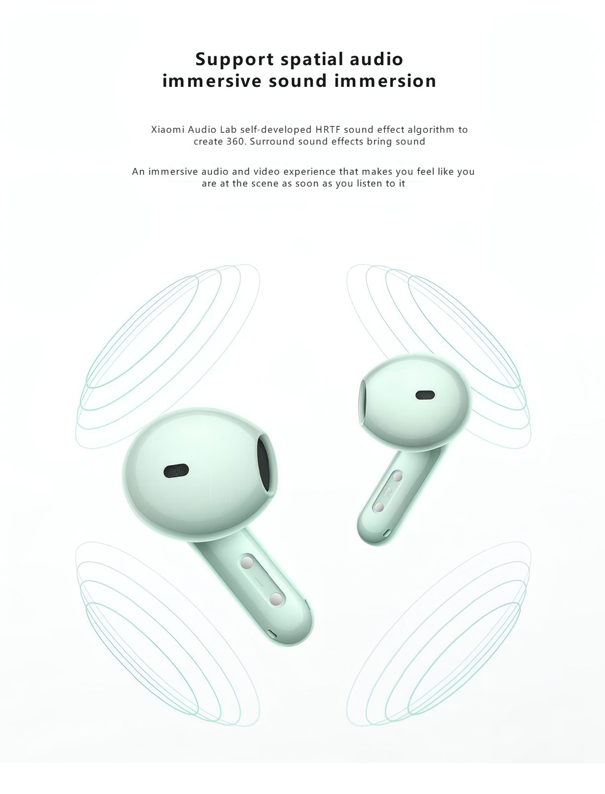 RedMi Buds 7S Flagship dual-unit architecture, half in-ear active voice reduction - 32H super long lay-up