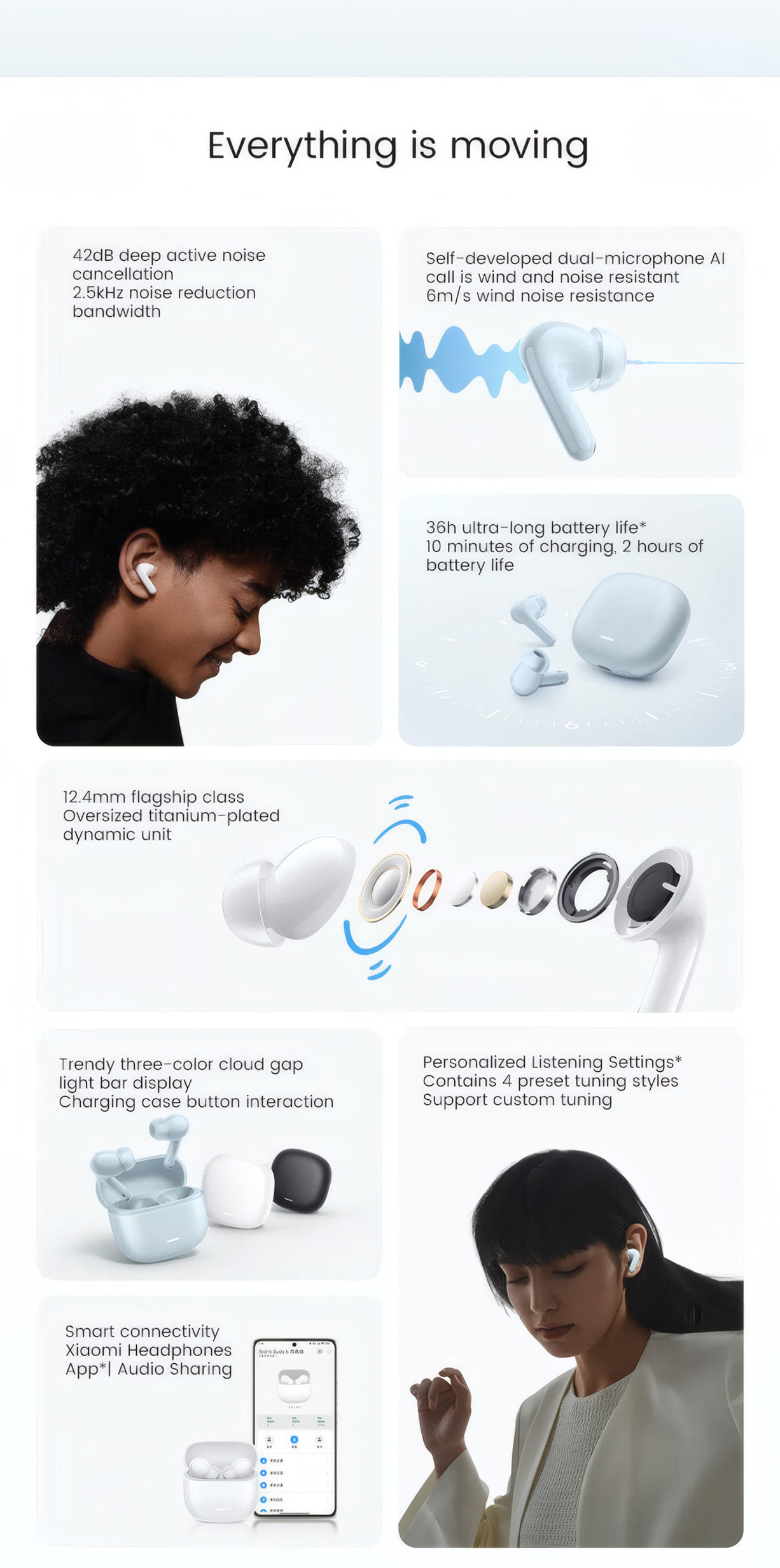 Redmi Buds 6 Youth Edition Deep Active Noise Cancellation Enjoyultra-clear Sound Quality