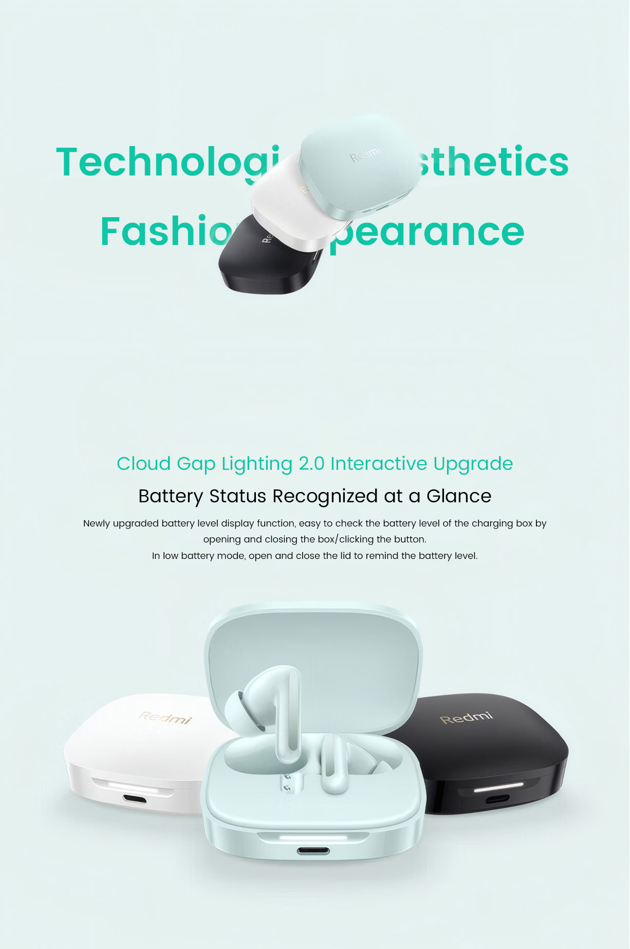 Redmi Buds 6 Transparent Sound Quality Deep Space Noise Reduction