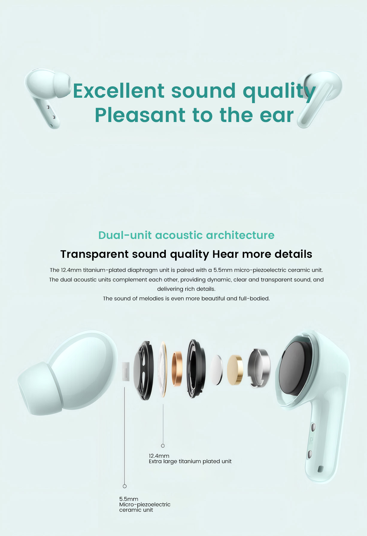 Redmi Buds 6 Transparent Sound Quality Deep Space Noise Reduction