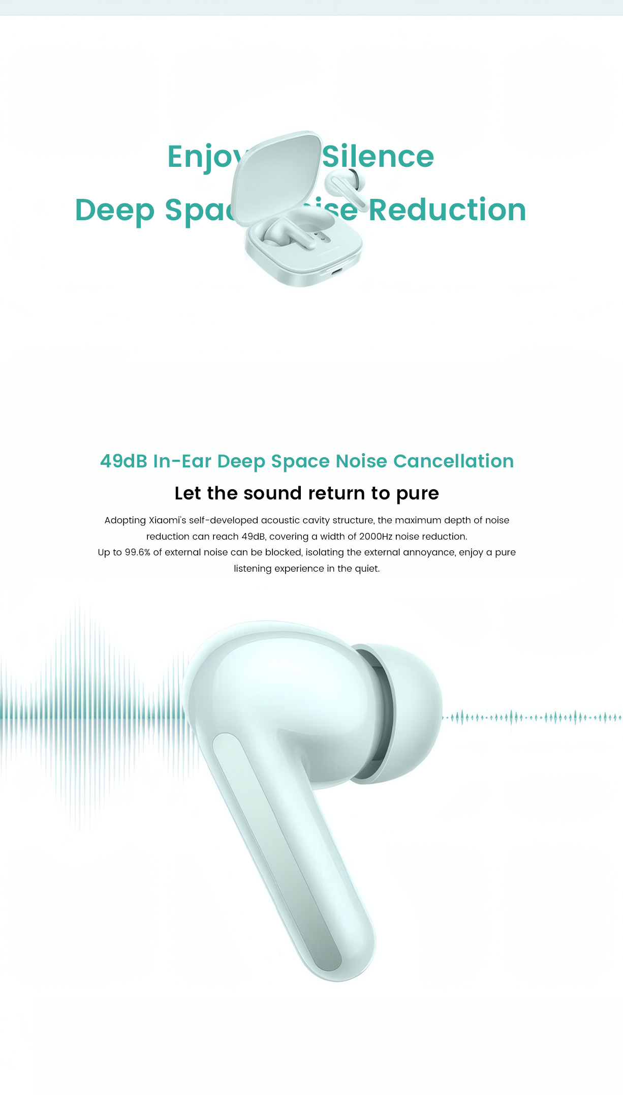 Redmi Buds 6 Transparent Sound Quality Deep Space Noise Reduction