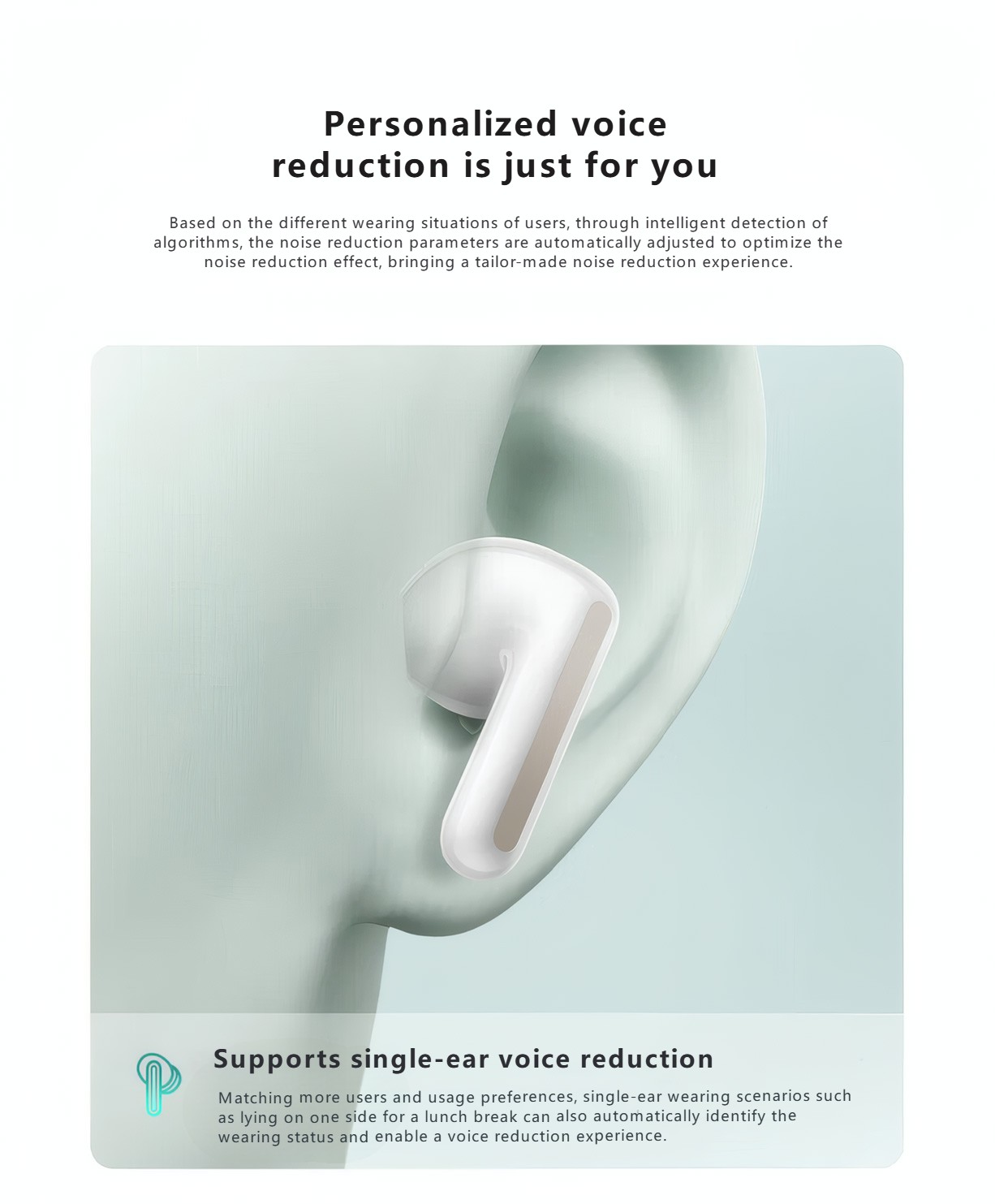 RedMi Buds 7S Flagship dual-unit architecture, half in-ear active voice reduction - 32H super long lay-up