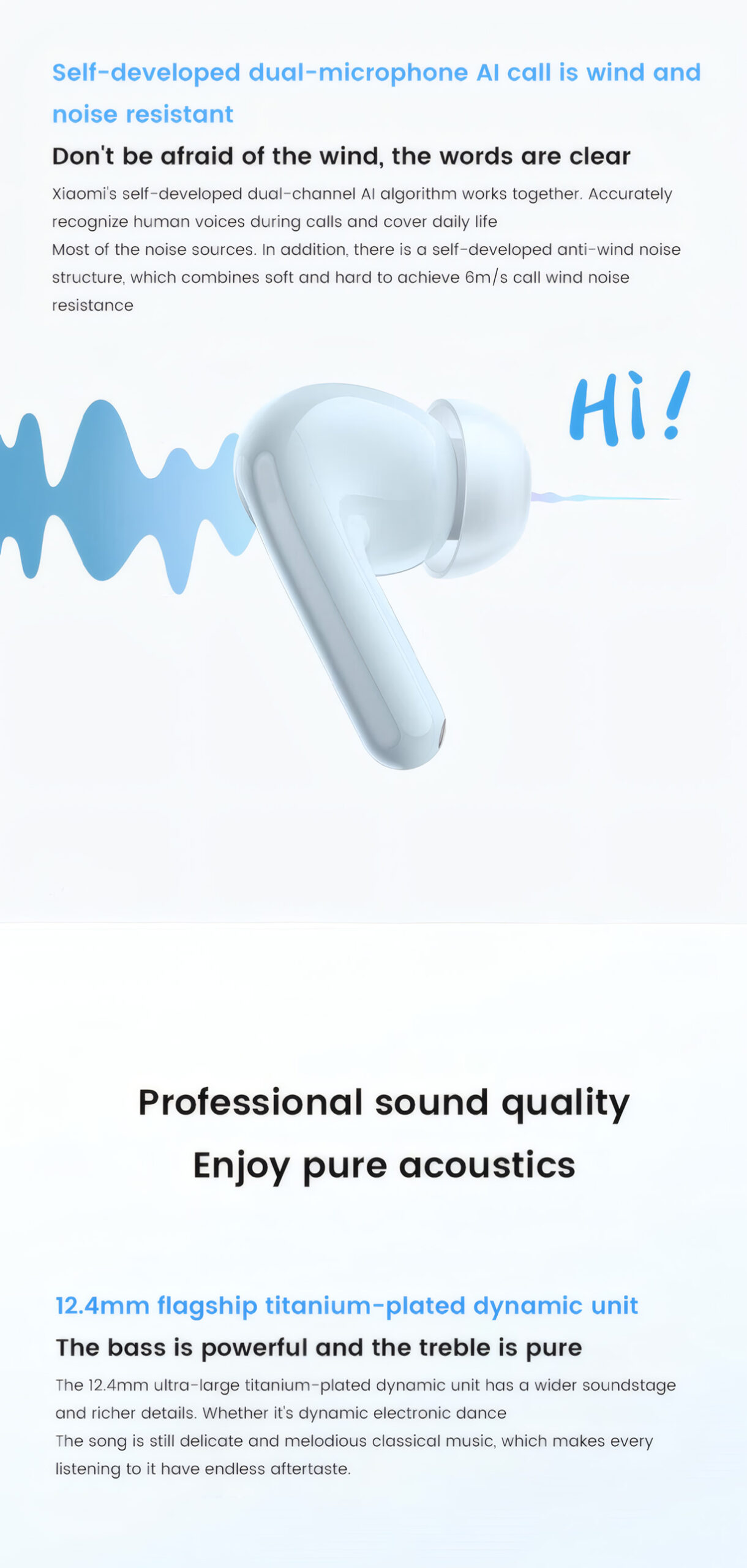 Redmi Buds 6 Youth Edition Deep Active Noise Cancellation Enjoyultra-clear Sound Quality