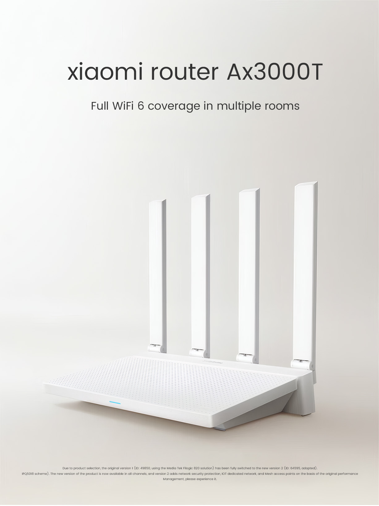 Xiaomi Router Ax3000T Full WiFi 6 Coverage In Multiple Rooms