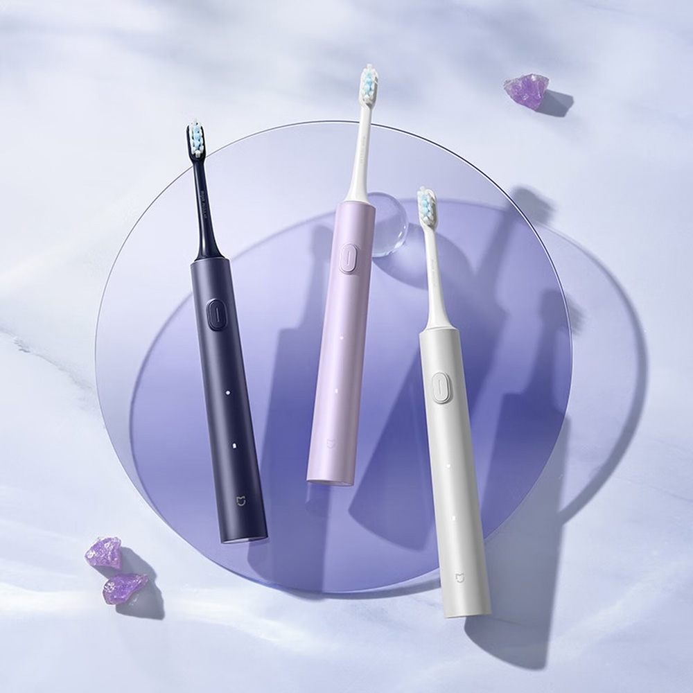 a8-1-1000 Mijia Sonic Electric Toothbrush T302 4-Brush Head Set 4 Weeks Double Plaque Removal 4 Clean Tooth Modes