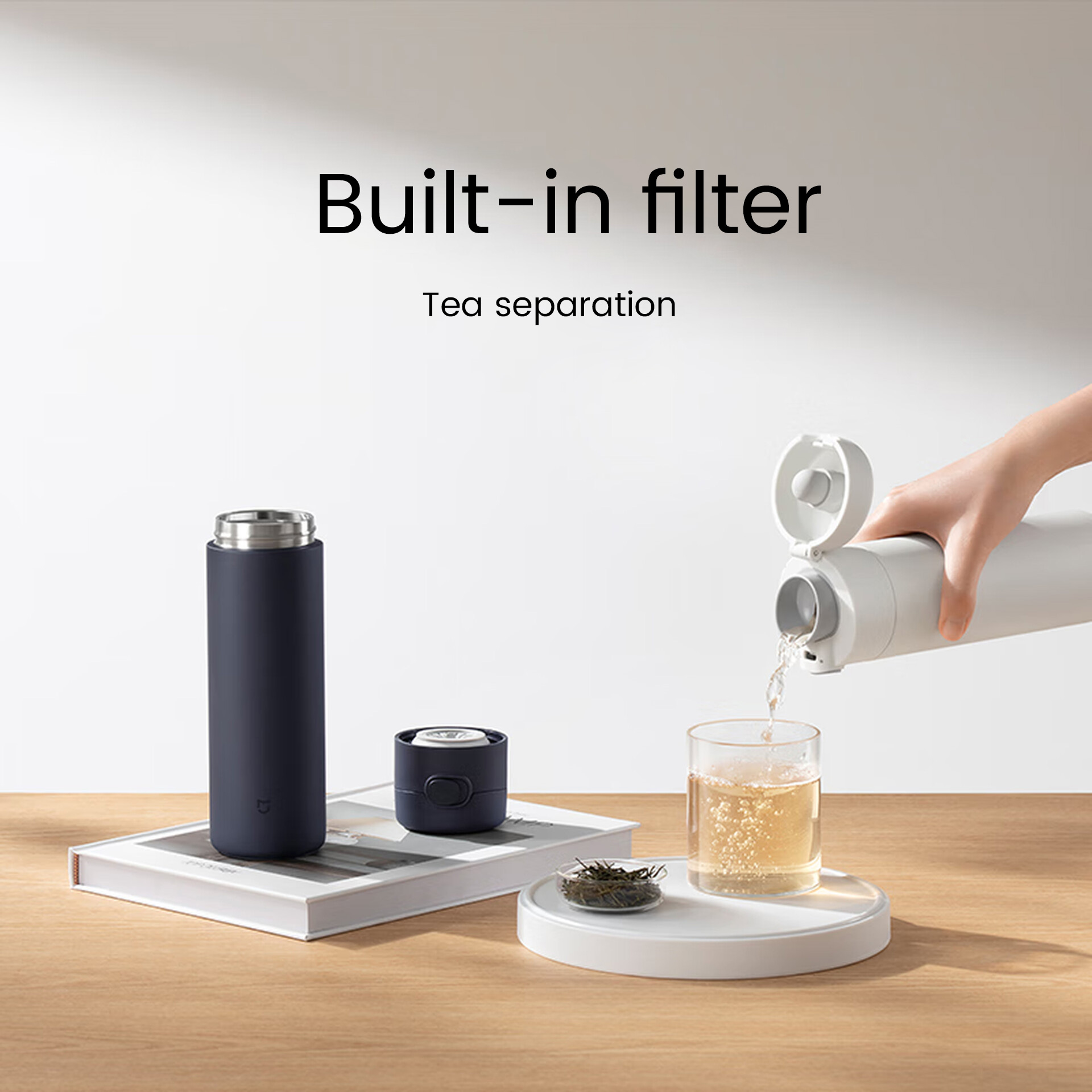 b5 Mijia Pop-Lid Insulated Mug One Button To Open The Lid, Easy To Travel With