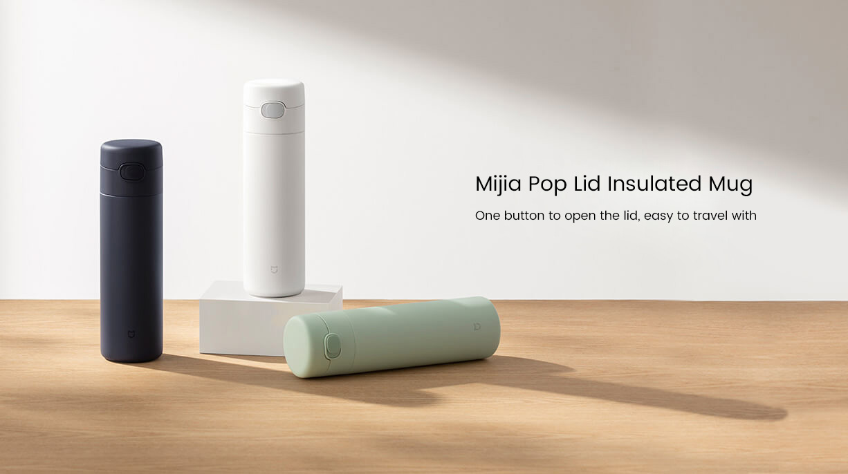 Mijia Pop-Lid Insulated Mug One Button To Open The Lid, Easy To Travel With