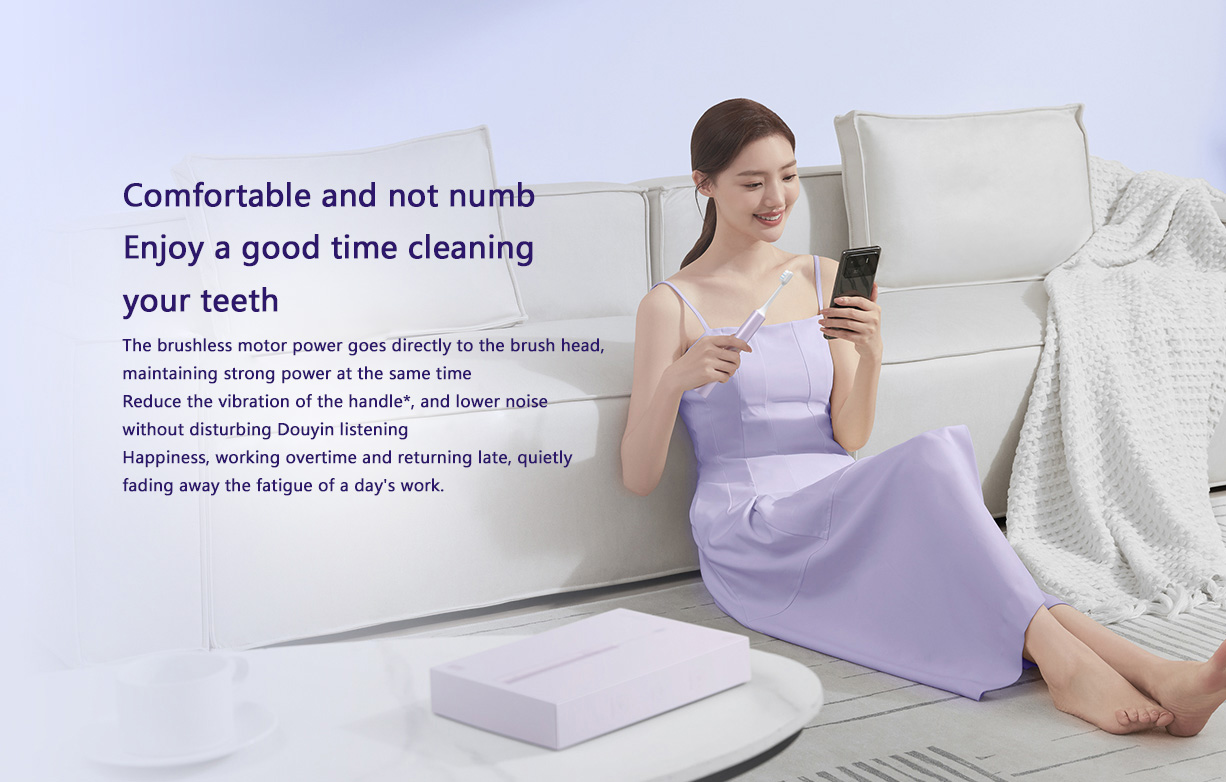 Mijia Sonic Electric Toothbrush T302 4-Brush Head Set 4 Weeks Double Plaque Removal 4 Clean Tooth Modes