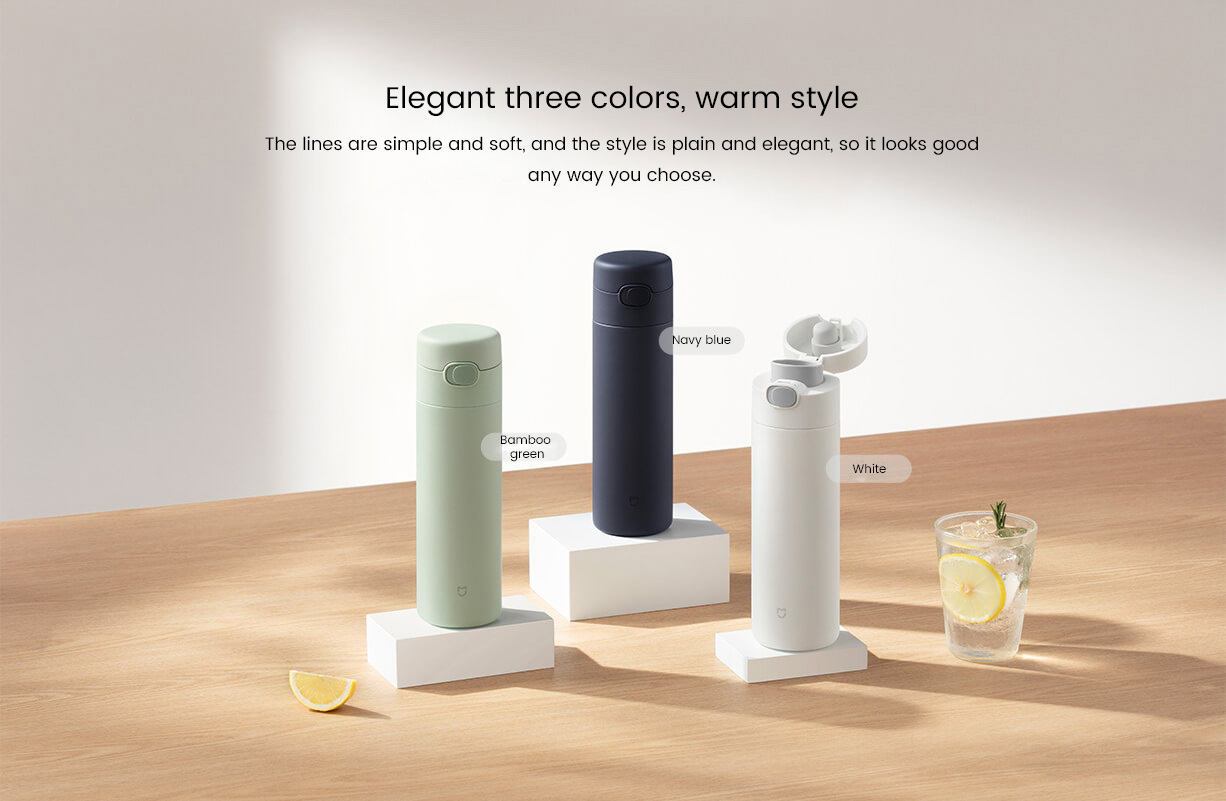 Mijia Pop-Lid Insulated Mug One Button To Open The Lid, Easy To Travel With