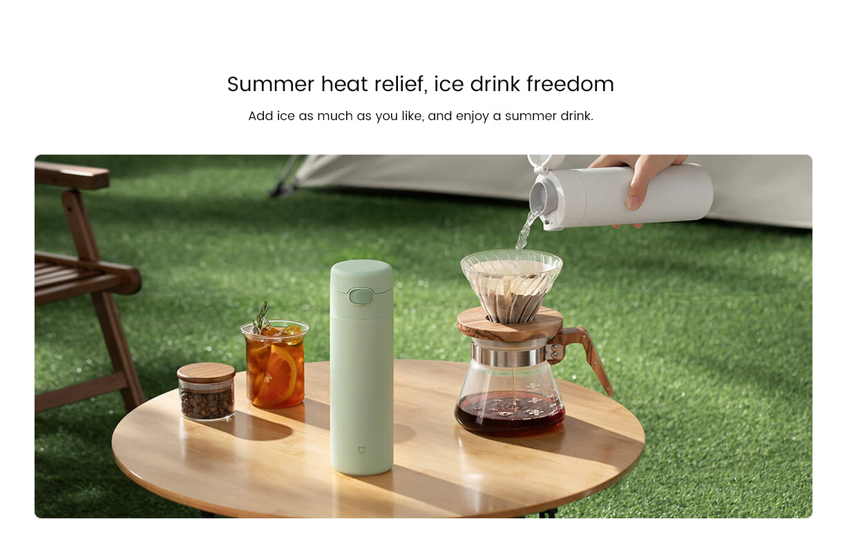 Mijia Pop-Lid Insulated Mug One Button To Open The Lid, Easy To Travel With