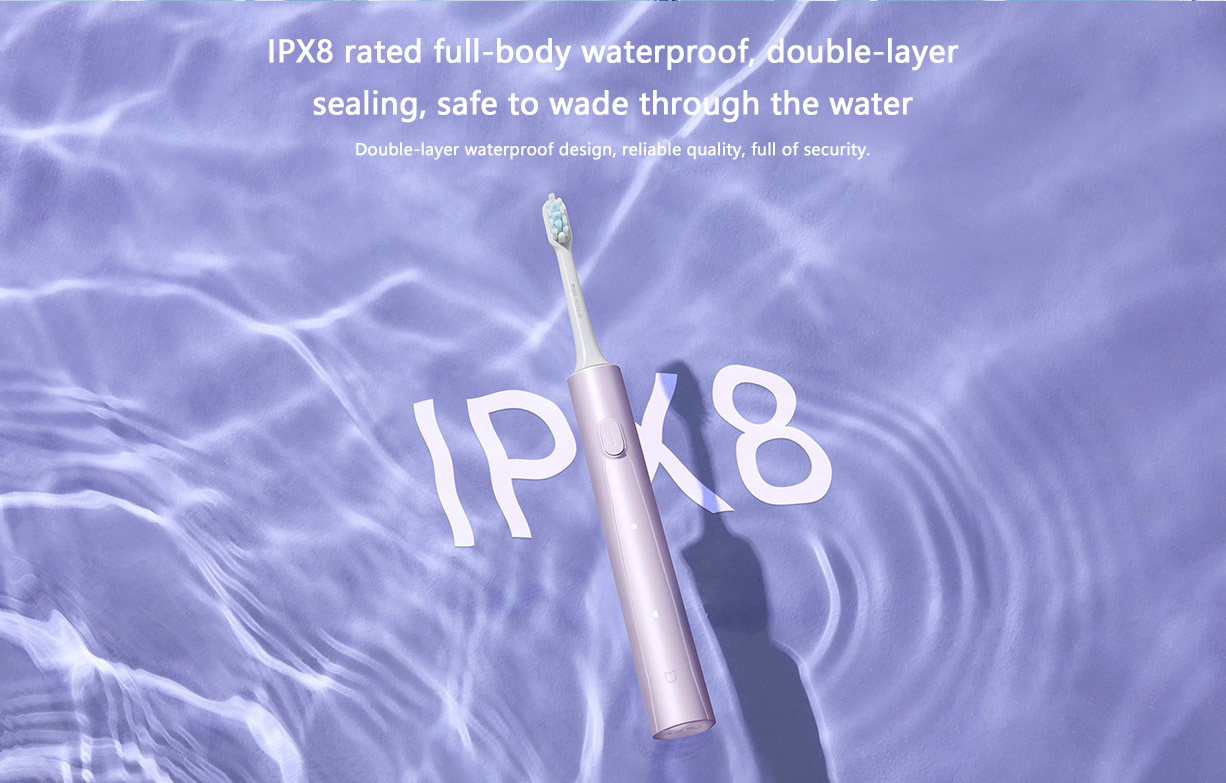 Mijia Sonic Electric Toothbrush T302 4-Brush Head Set 4 Weeks Double Plaque Removal 4 Clean Tooth Modes