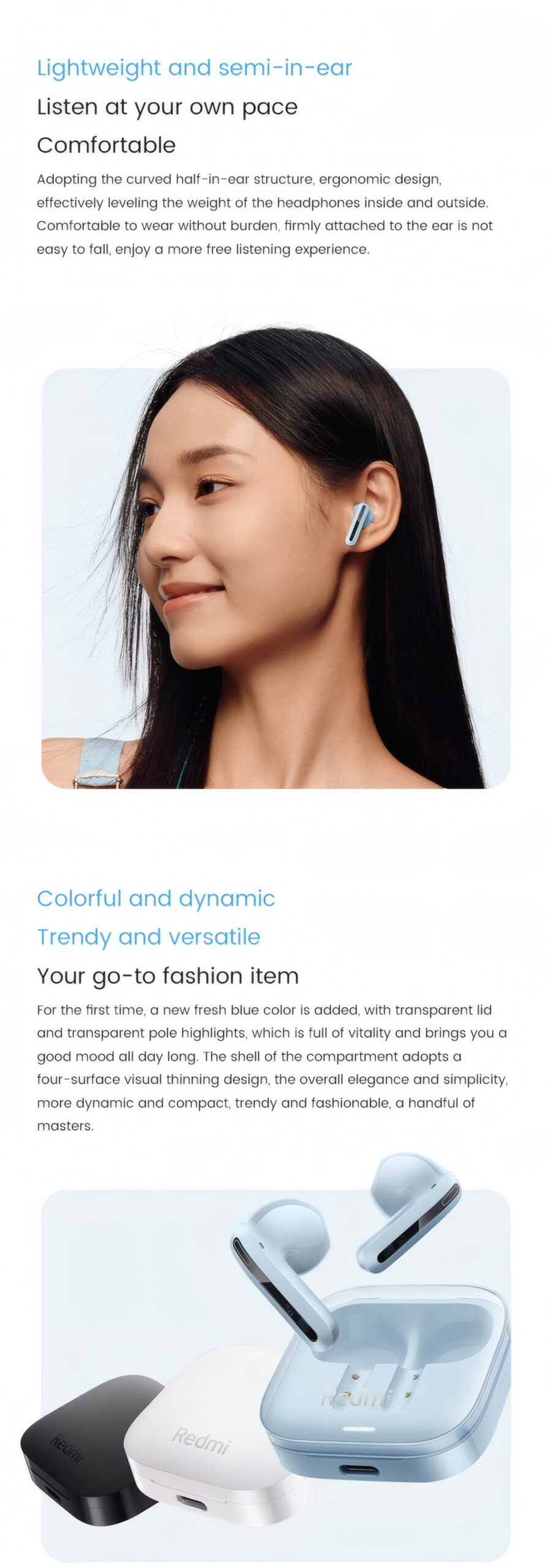 Redmi Buds 6 Vitality Edition Lightweight And Long Battery Life Great Sound Quality