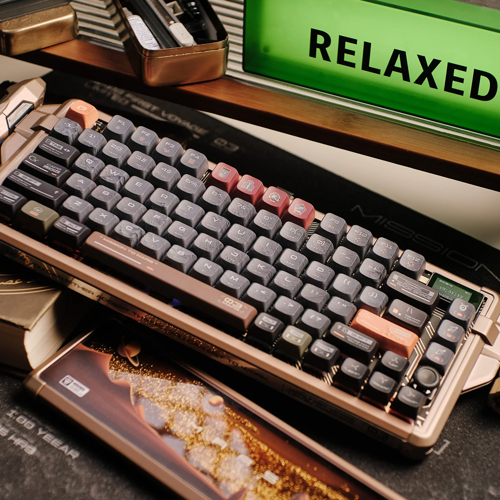 Mars 03 Mechanical Keyboard Reduced Noise Supports Wired And Wireless Hot Swap