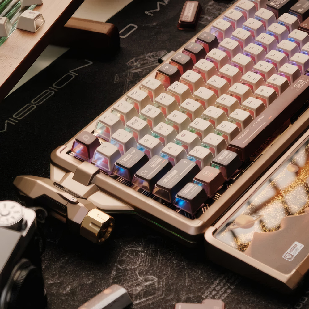 Mars 03 Mechanical Keyboard Reduced Noise Supports Wired And Wireless Hot Swap
