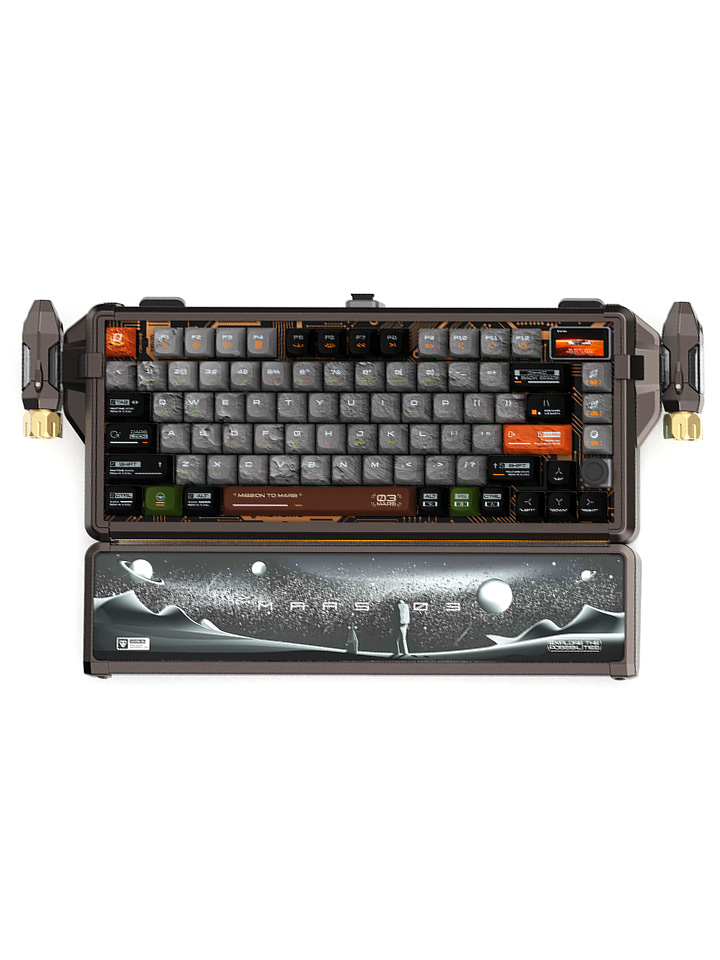 Mars 03 Mechanical Keyboard Reduced Noise Supports Wired And Wireless Hot Swap