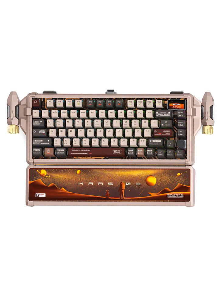 Mars 03 Mechanical Keyboard Reduced Noise Supports Wired And Wireless Hot Swap