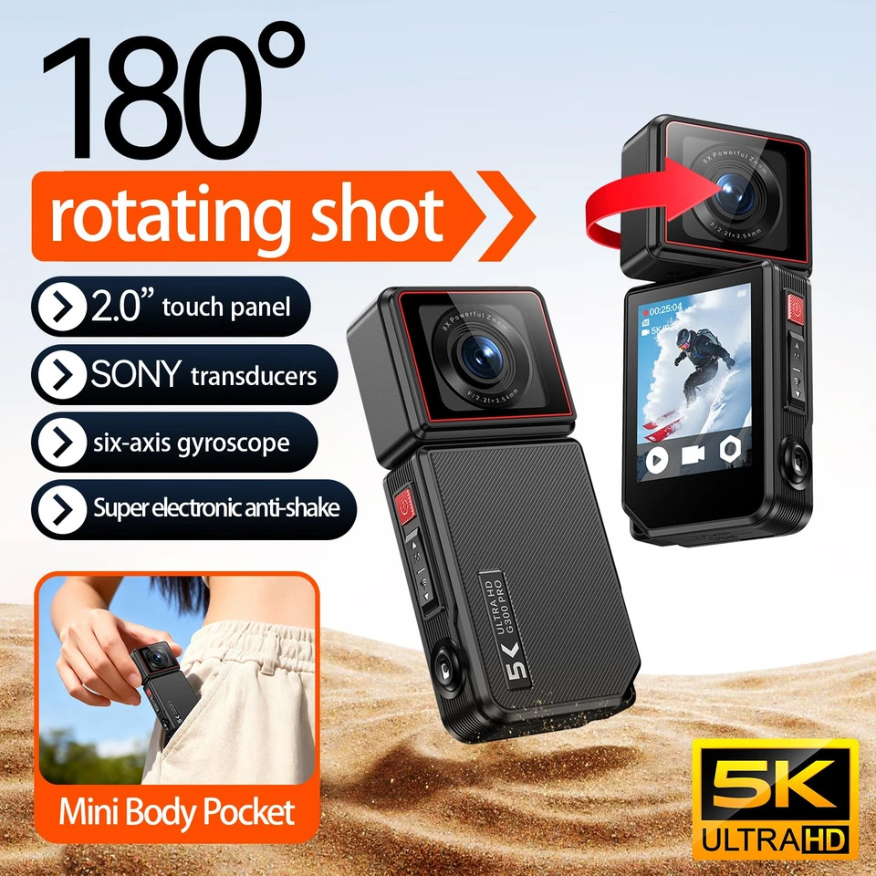 96--02-02_154741_059 Panoramic action camera 2-inch touchscreen 5K video recording Wi-Fi transmiss