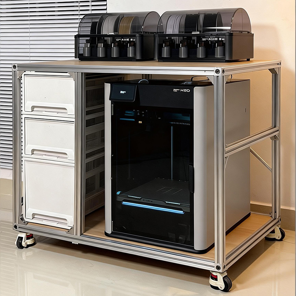 3D Printer Aluminum Profile Workbench, Compatible With All Bambu Lab Printers Customization Available