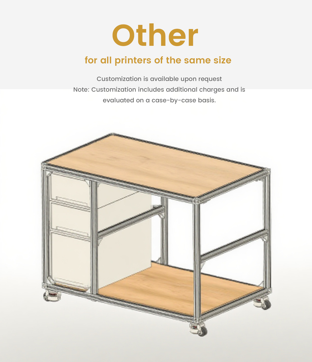 3D Printer Aluminum Profile Workbench, Compatible With All Bambu Lab Printers Customization Available