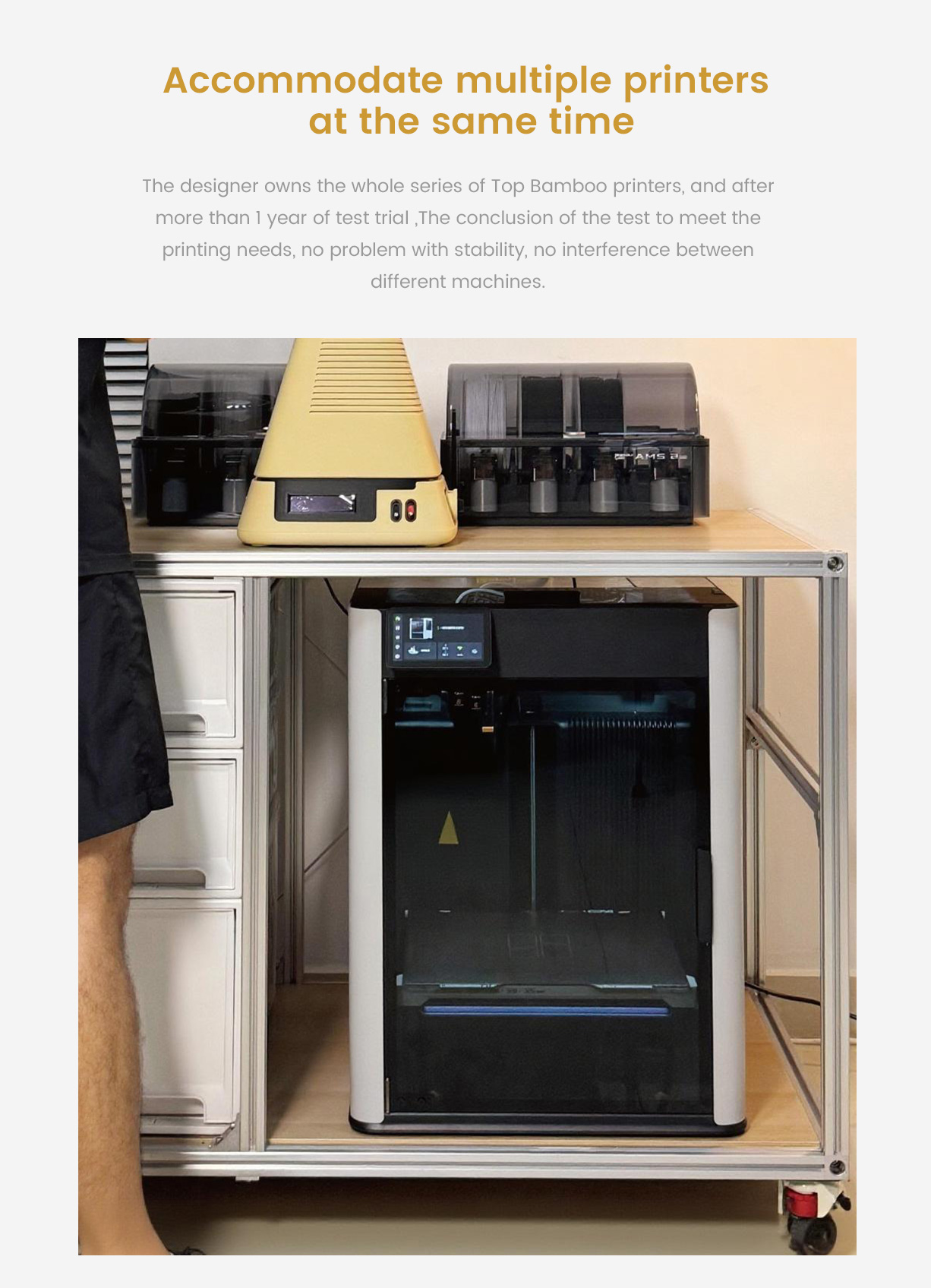 3D Printer Aluminum Profile Workbench, Compatible With All Bambu Lab Printers Customization Available