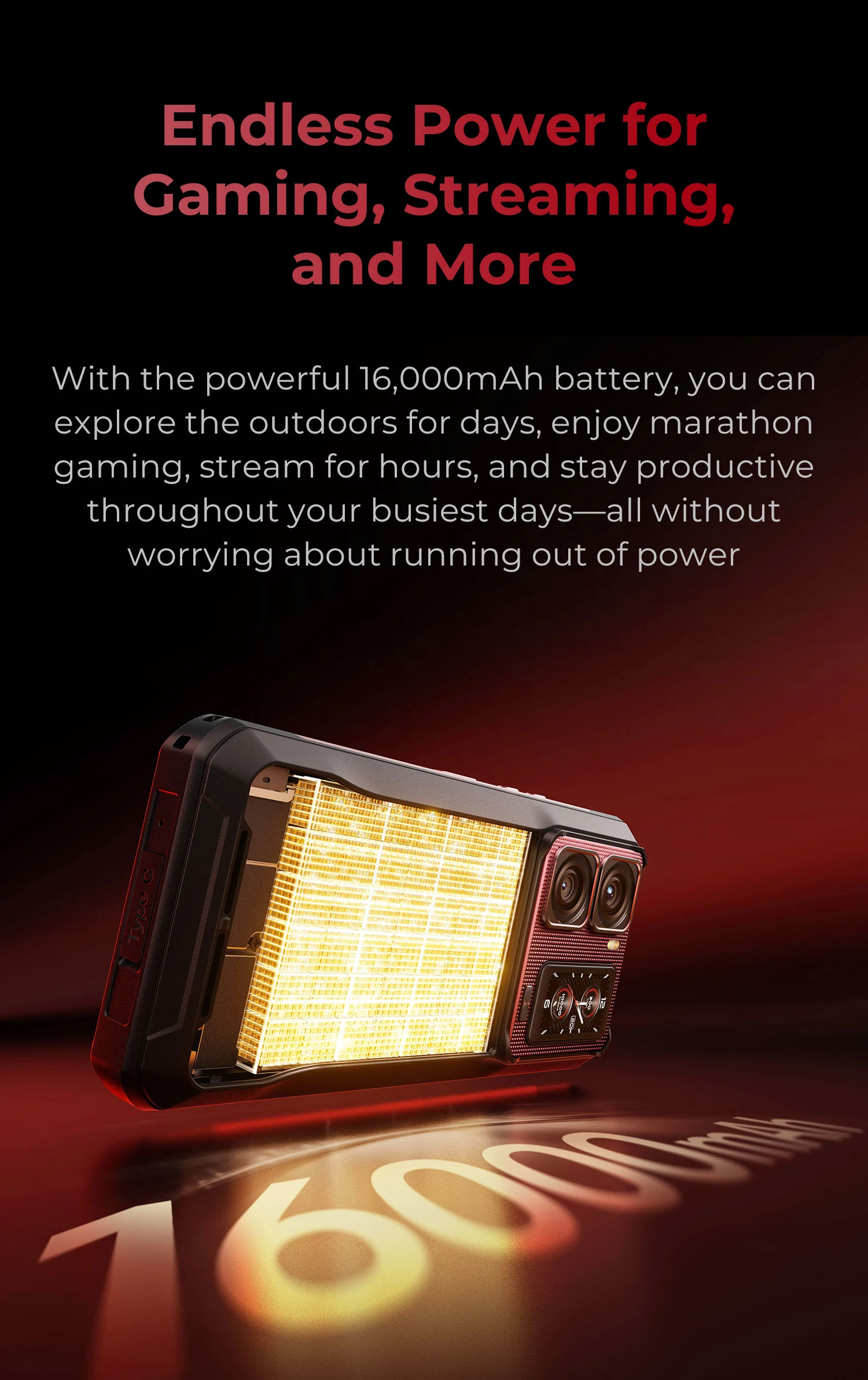 OUKITEL WP300 5G Outdoor Smartphone 36GB+512GB Modulare abnehmbare Uhr Handy NFC