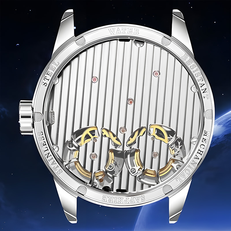 Skeleton Double Tourbillon Mechanical Watch