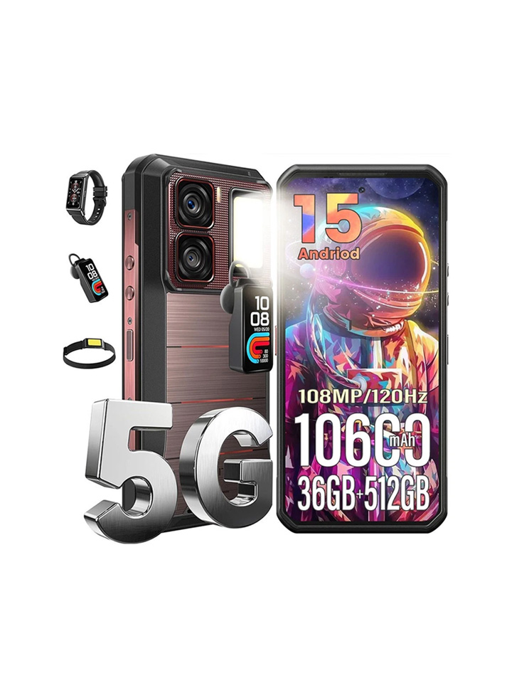 OUKITEL WP300 5G Outdoor Smartphone 36GB+512GB Modulare abnehmbare Uhr Handy NFC