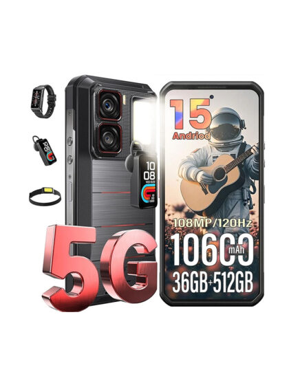 OUKITEL WP300 5G Outdoor Smartphone 36GB+512GB Modulare abnehmbare Uhr Handy NFC