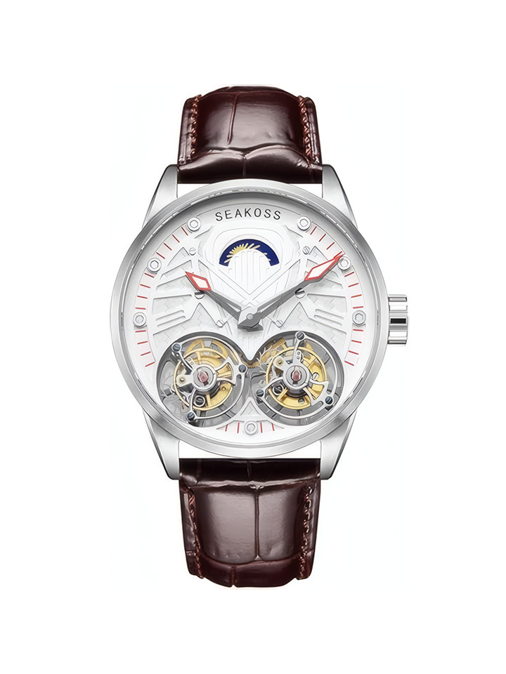 Skeleton Double Tourbillon Mechanical Watch