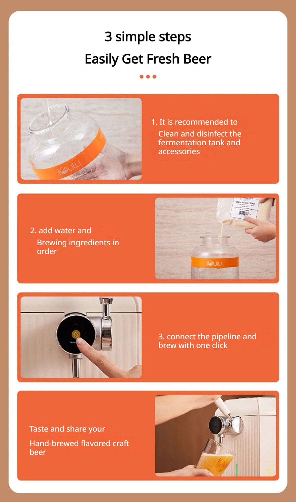 iGulu F1 Smart All-in-One Home Beer Brewing Machine