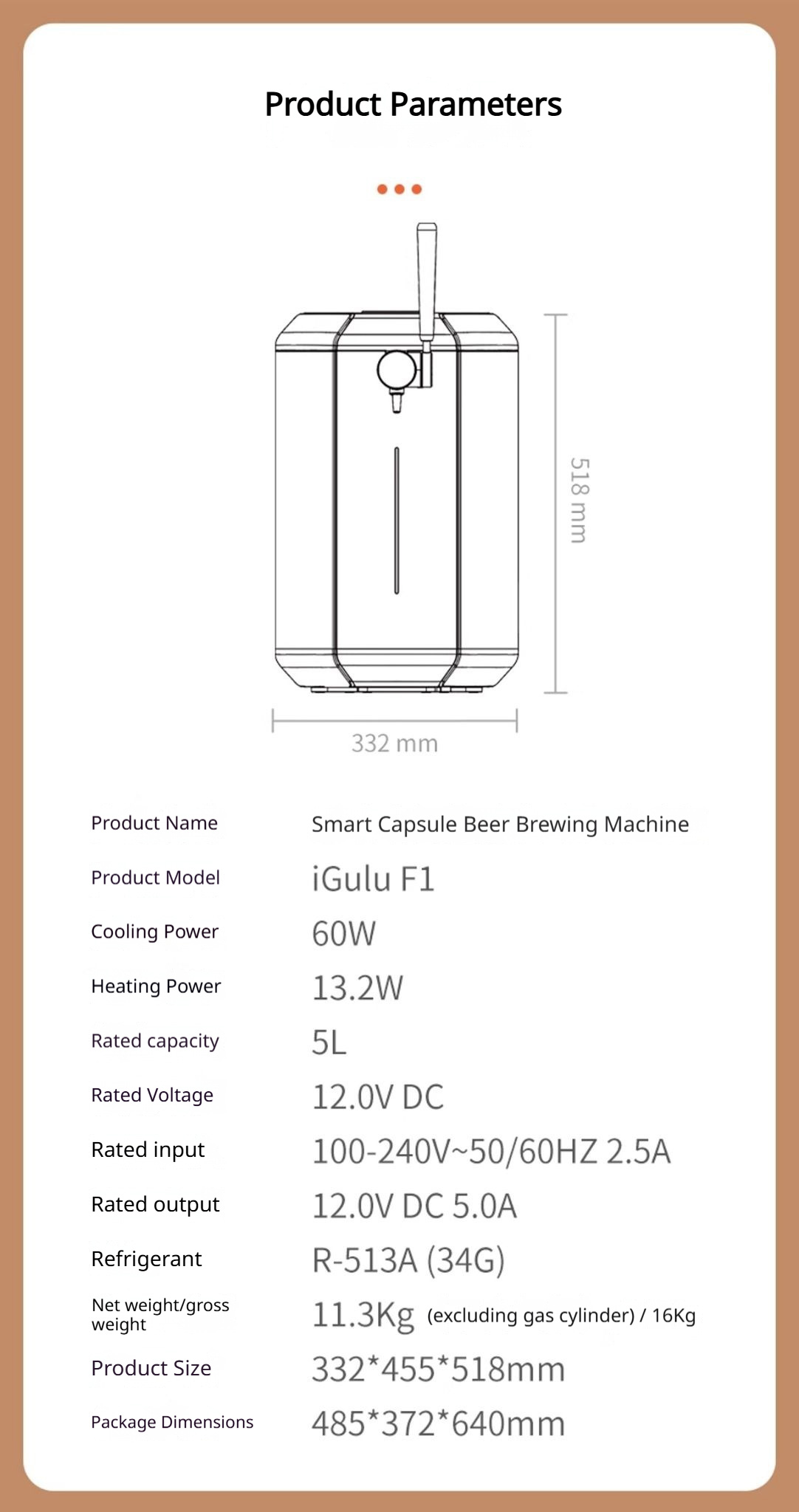 iGulu F1 Smart All-in-One Home Beer Brewing Machine