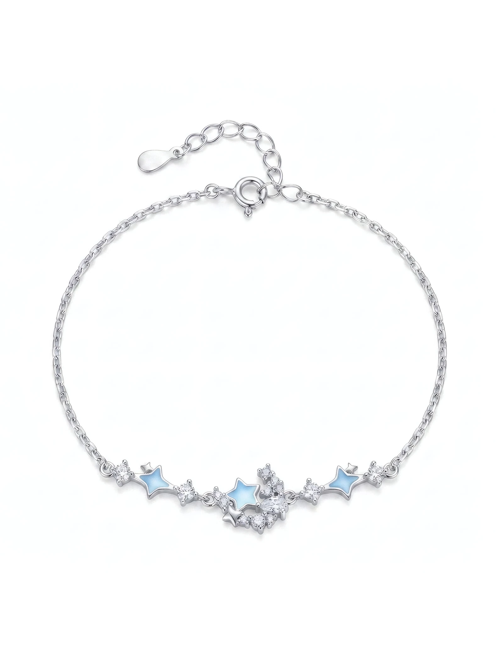 KUZNEY Blue star bracelet Pure silver girls' gift
