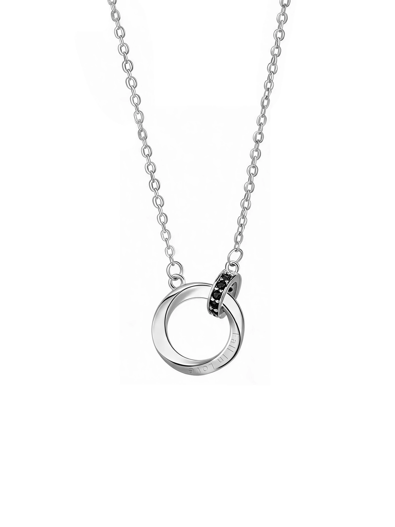 KUZNEY Mobius Strip Necklace Pure silver couple fashion pendant
