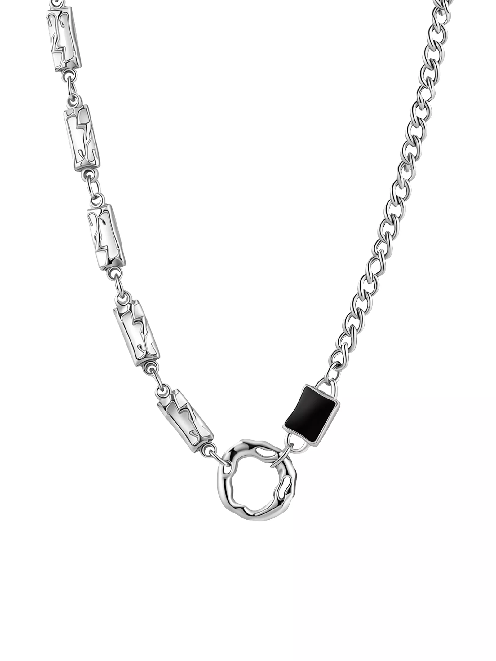 KUZNEY Irregular Wrought Circle Pendant Trendy and individualistic, unrestrained and free-spirited